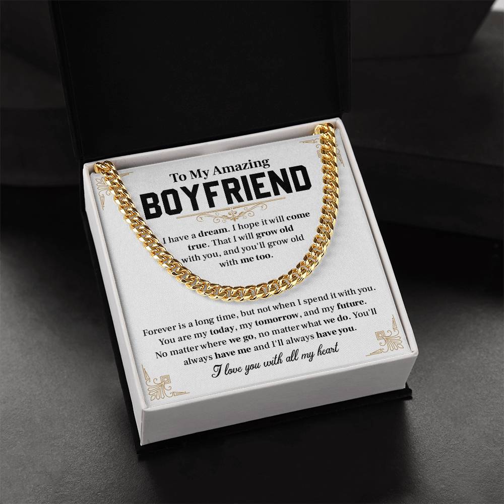 Romantic Gift for Boyfriend – Necklace & Card Set