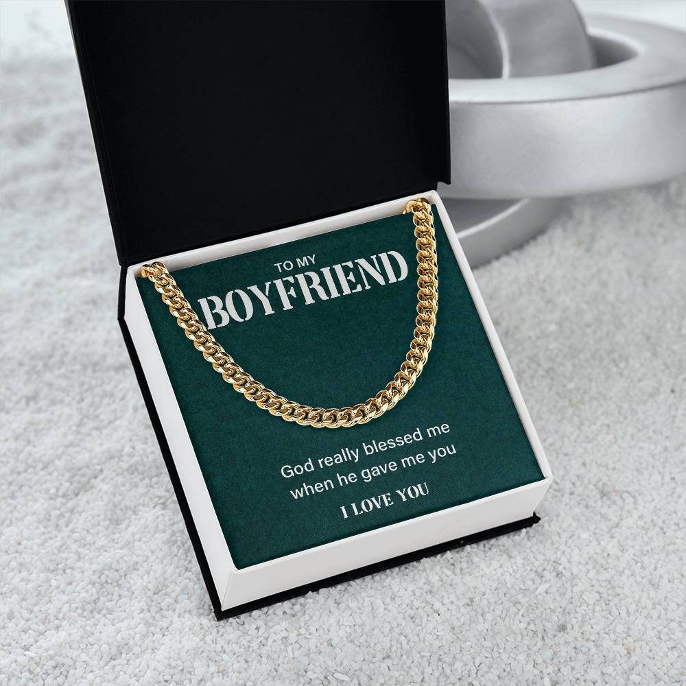 Boyfriend Gift from Girlfriend – Faith Message Chain Box