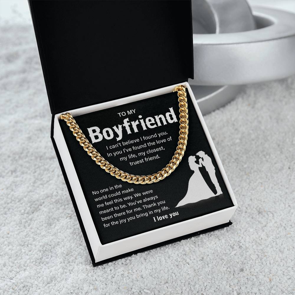 Boyfriend Cuban Necklace Gift – Meant to Be Card Box