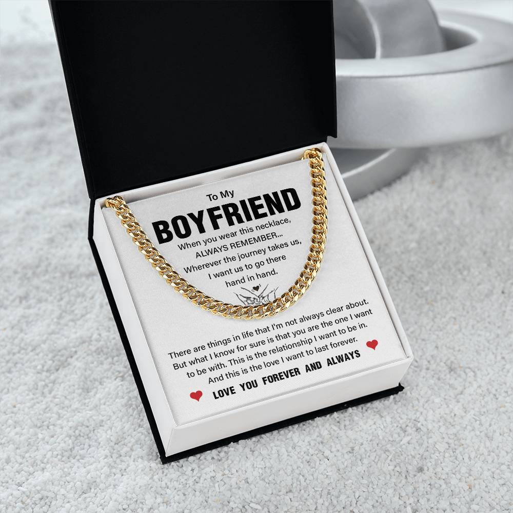 Boyfriend Necklace Gift with Message Card & Gift Box