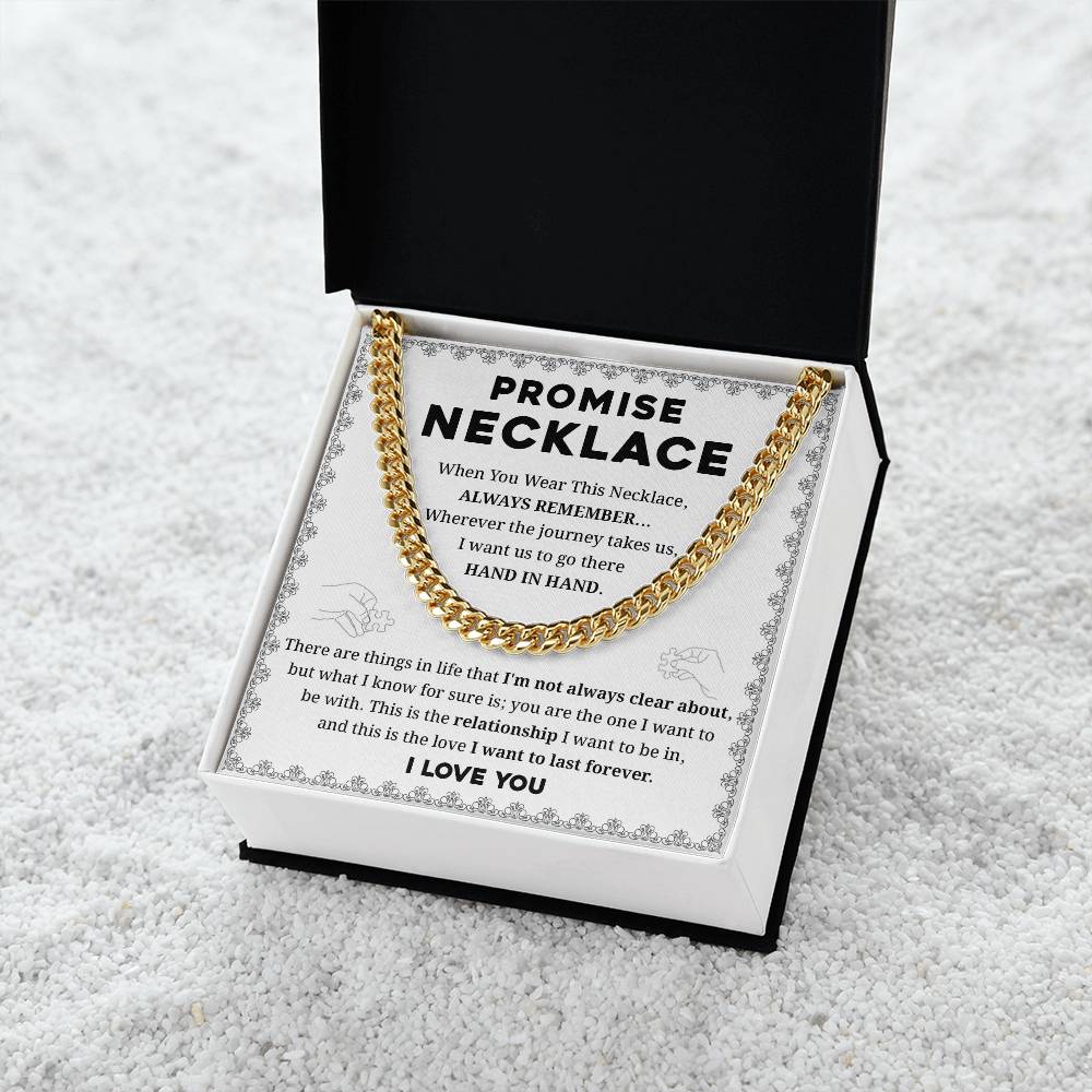 Promise Necklace for Him – Hand in Hand Message Card