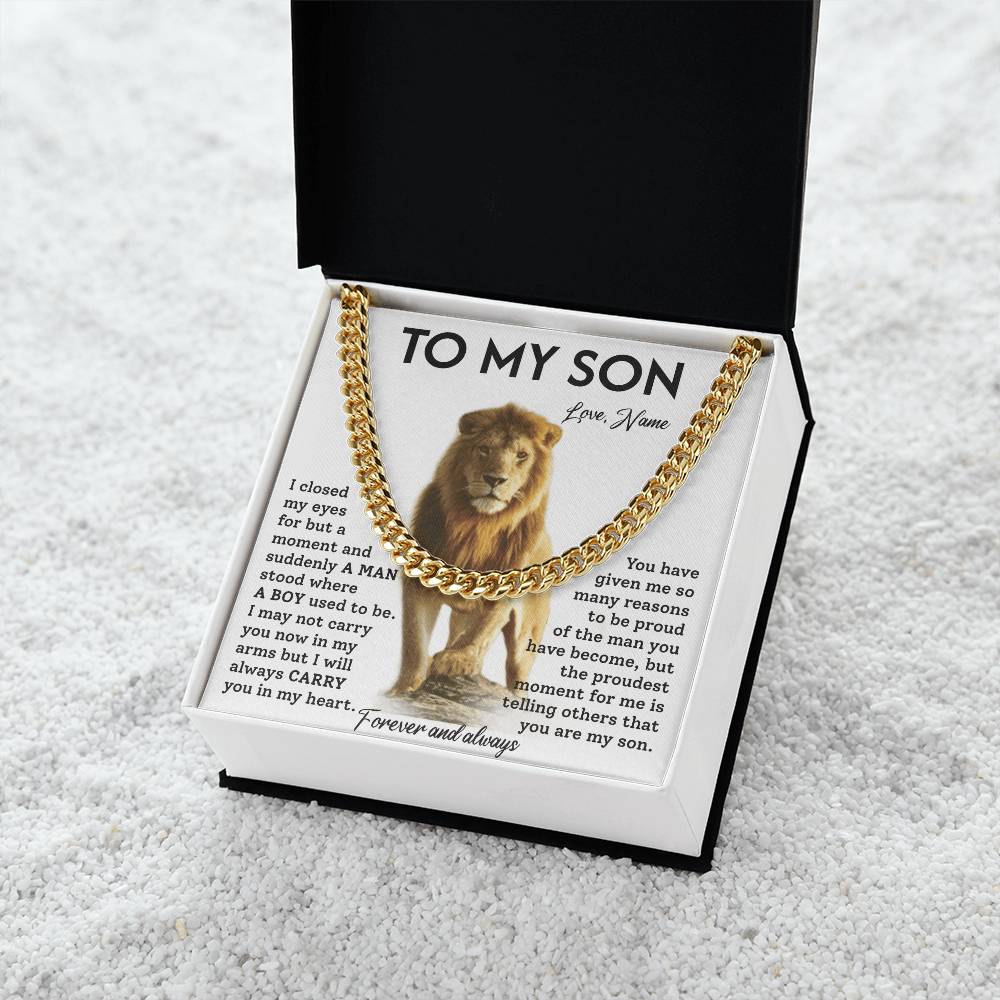 To My Son, A Cuban Chain Gift To Celebrate