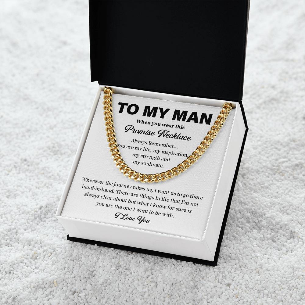 To My Man Promise Necklace – Husband or Boyfriend Message Gift