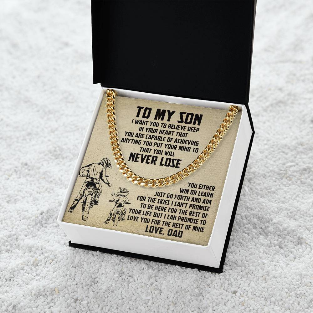 To My Son Win Or Learn love From Dad - Birthday Gifts With Sentimental Message Card