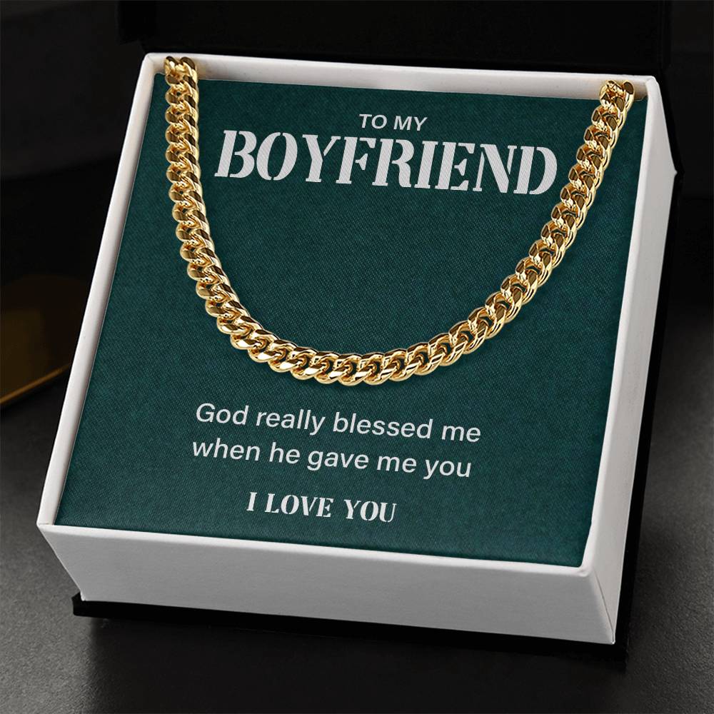 Boyfriend Gift from Girlfriend – Faith Message Chain Box