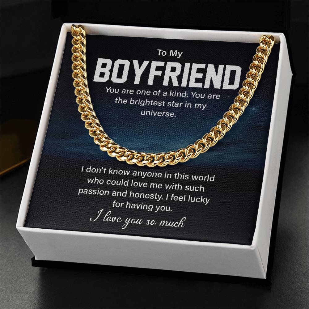 Boyfriend Gift Necklace for Him – with Message Card