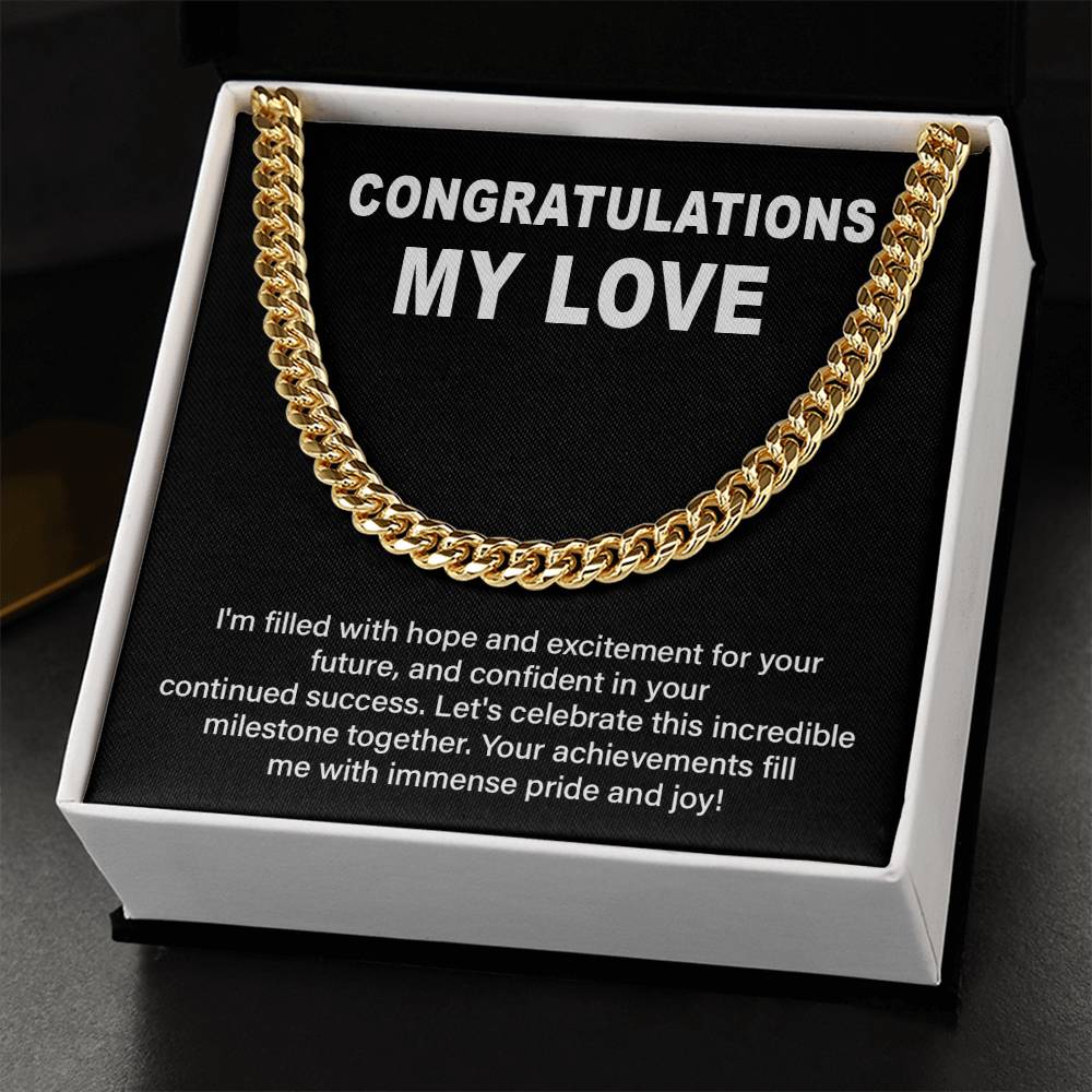Cuban Chain Congratulations Gift for Him