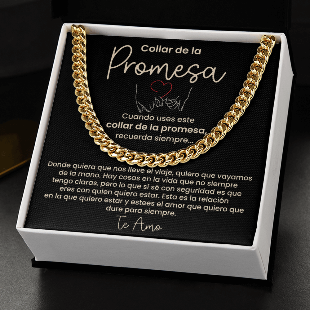Collar de la Promesa - Regalo Romántico para Novio o Esposo, Perfecto para San Valentín, Aniversarios y Promesas de Amor Eterno