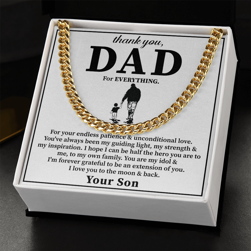 Thank You Gift for Dad from Son with Message Card