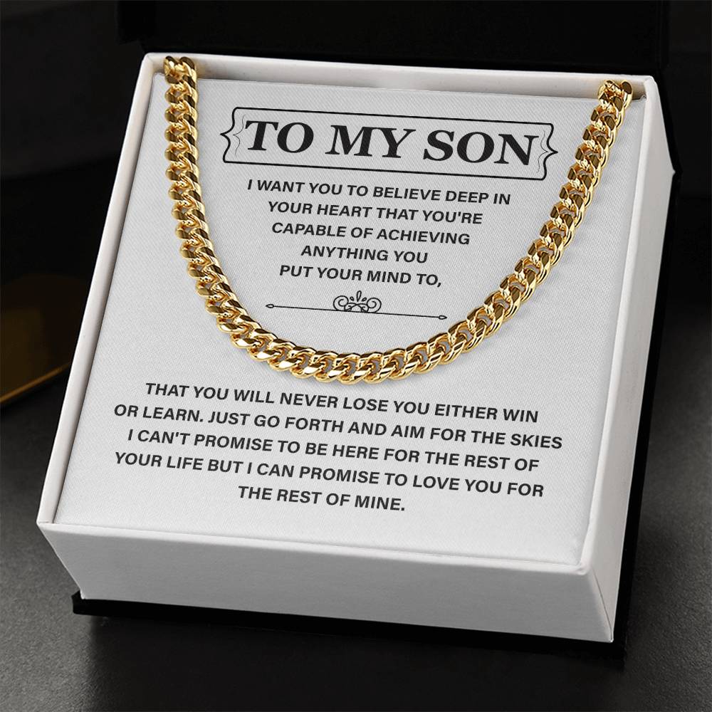 To My Son: Believe In Yourself, Achieve Anything, And Know I'll Love You Forever