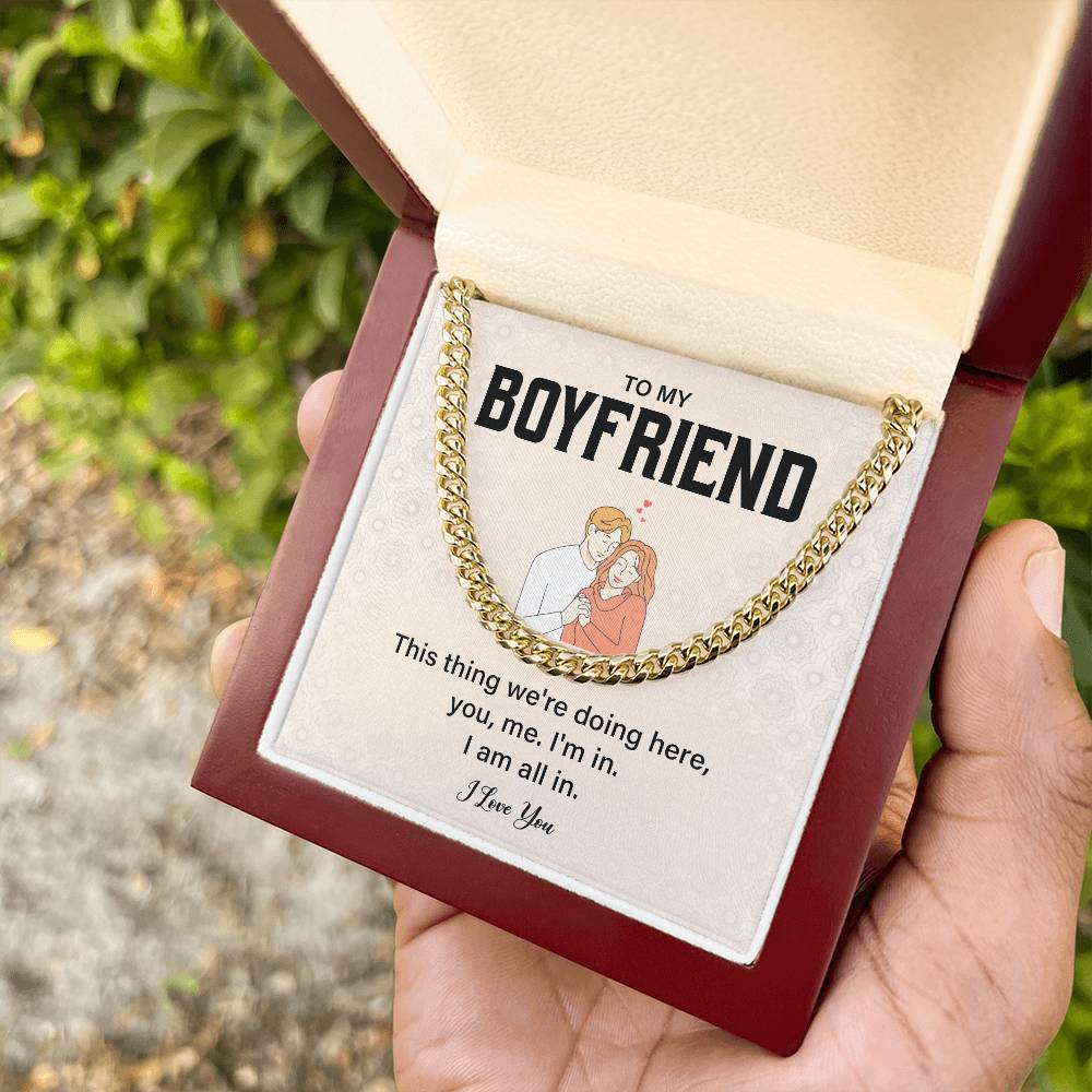 Cute Boyfriend Necklace Gift from Girlfriend – with Gift Box