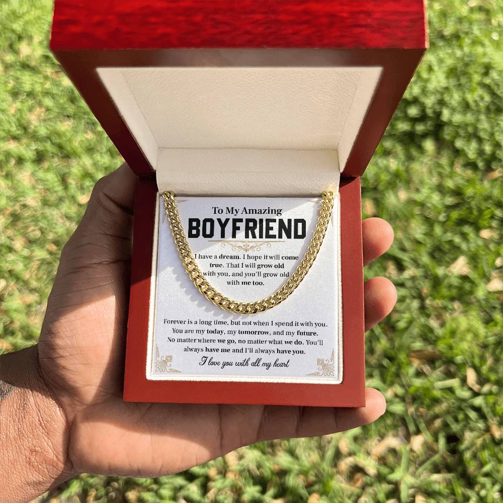 Romantic Gift for Boyfriend – Necklace & Card Set