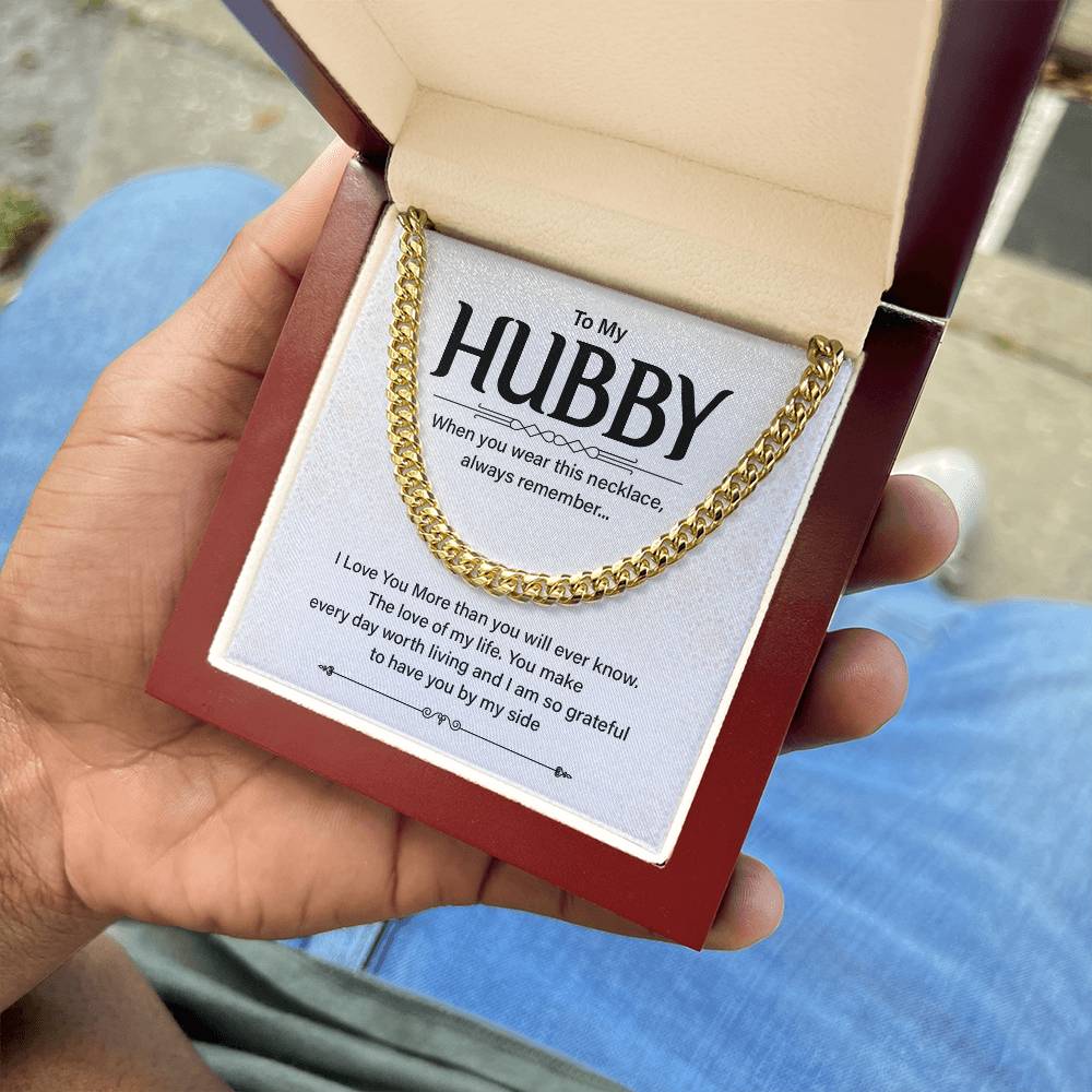 Husband Gift Necklace for Him – with Message Card