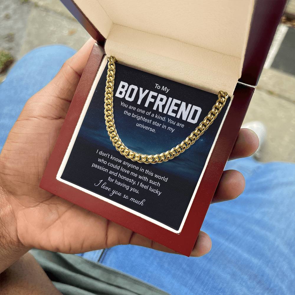 Boyfriend Gift Necklace for Him – with Message Card