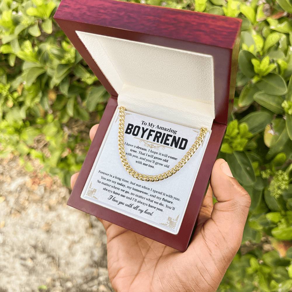 Romantic Gift for Boyfriend – Necklace & Card Set