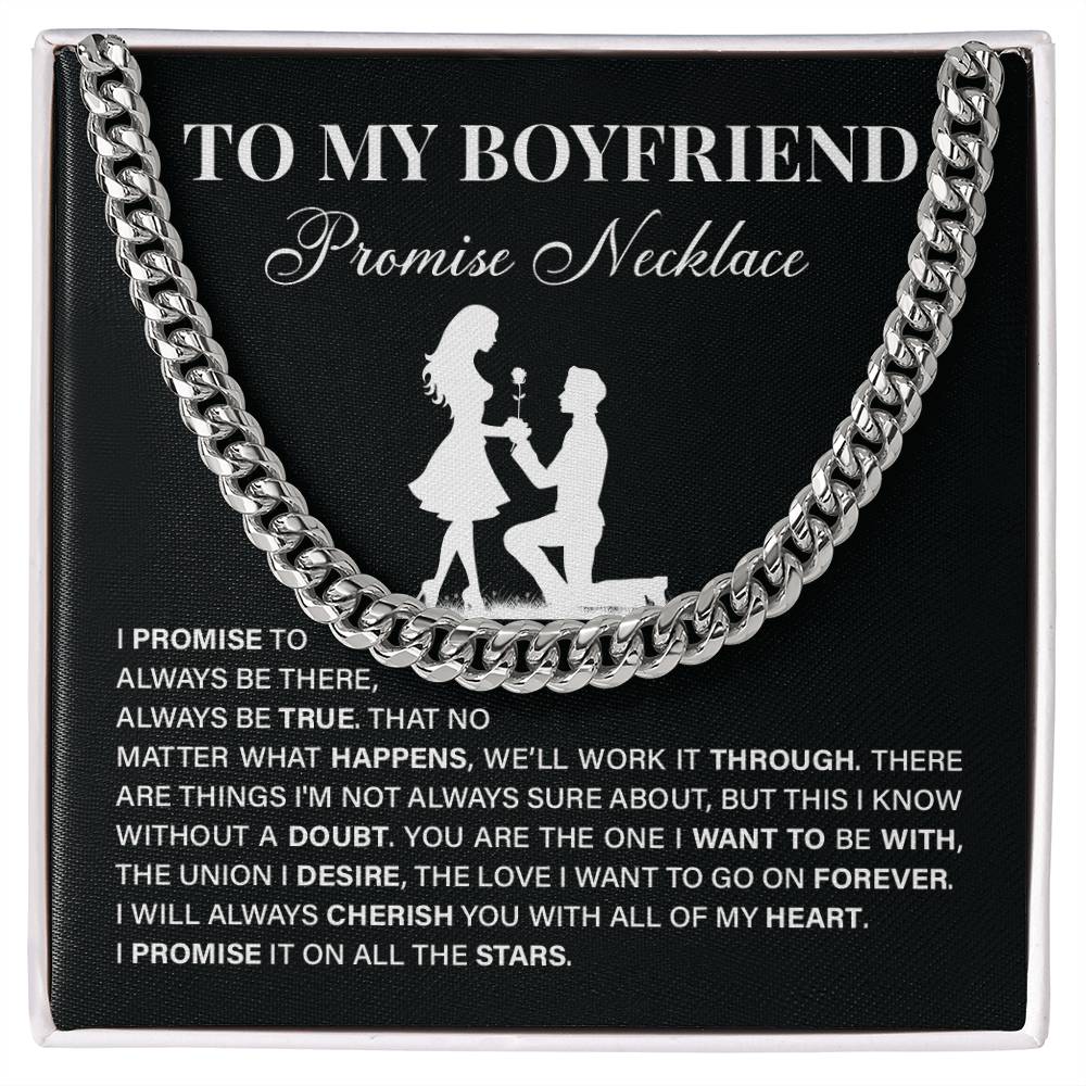 To My Boyfriend Promise Necklace Gift