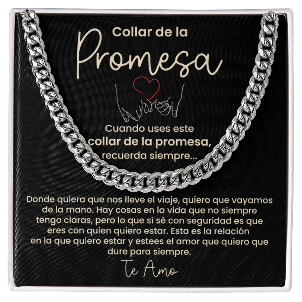 Collar de la Promesa - Regalo Romántico para Novio o Esposo, Perfecto para San Valentín, Aniversarios y Promesas de Amor Eterno