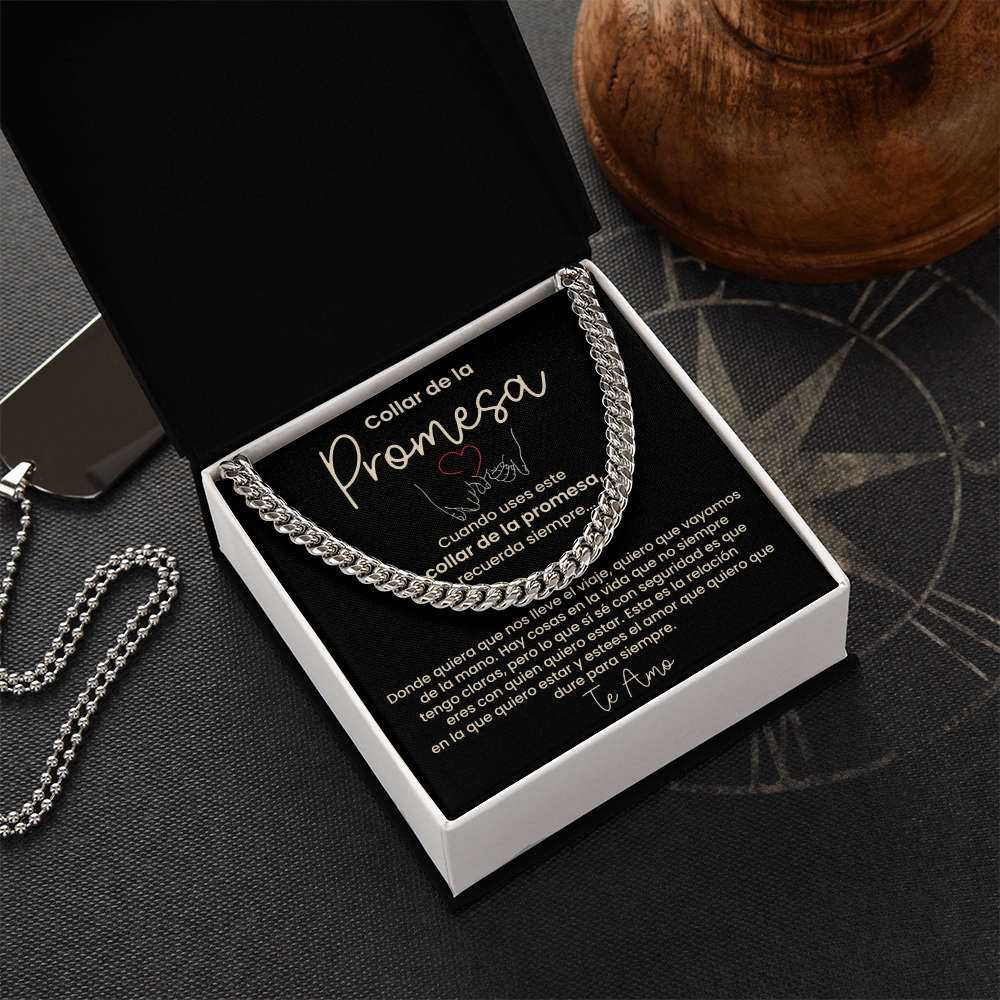 Collar de la Promesa - Regalo Romántico para Novio o Esposo, Perfecto para San Valentín, Aniversarios y Promesas de Amor Eterno