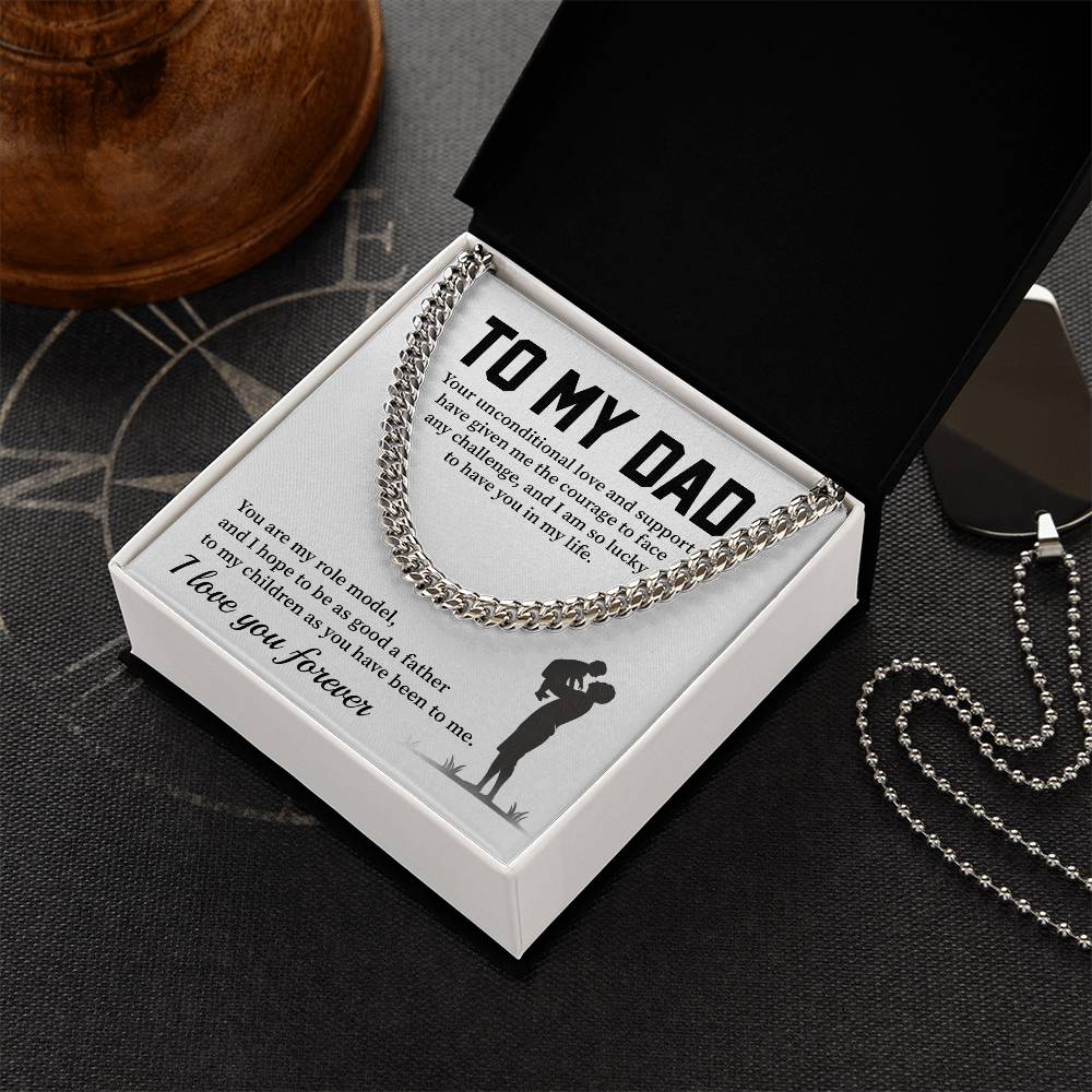 Necklace For Dad From Son With Message Card