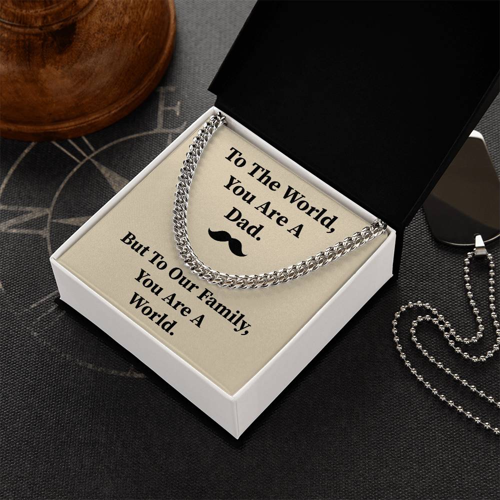 Dad Necklace Gift from Children with Message Card