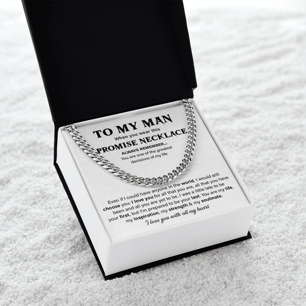To My Man Promise Necklace – I Choose You Gift