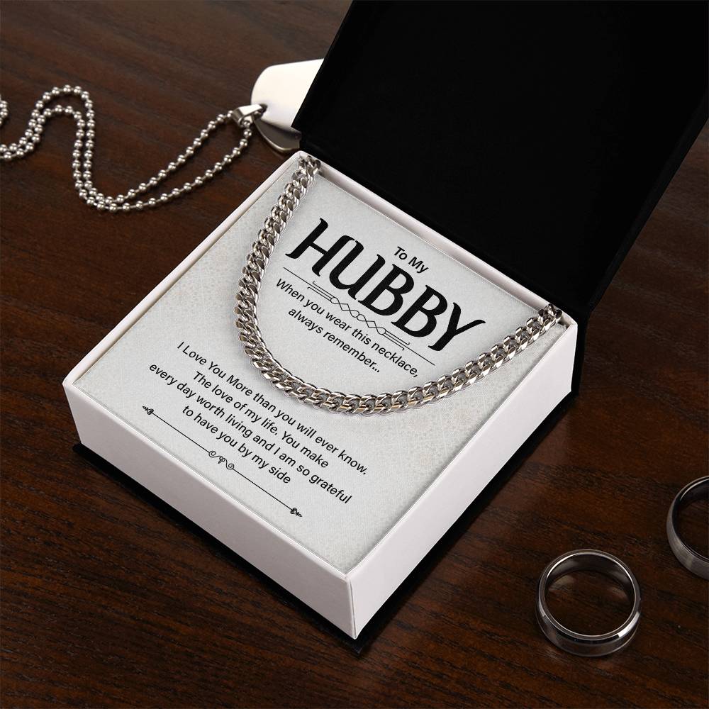 Husband Gift Necklace for Him – with Message Card