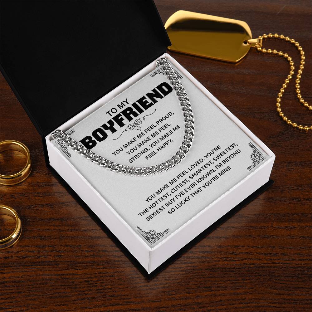 Cute Boyfriend Necklace Gift – Card & Gift Box