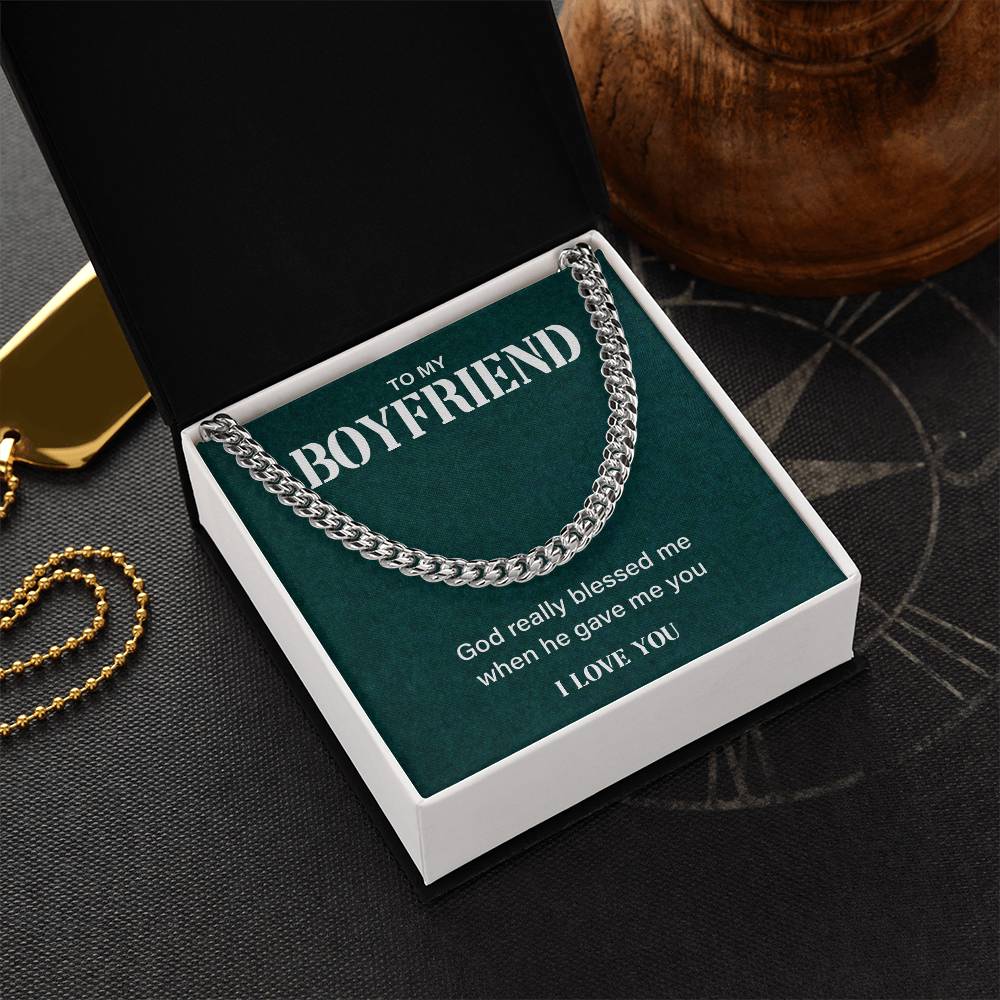 Boyfriend Gift from Girlfriend – Faith Message Chain Box