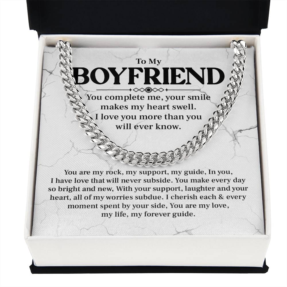 Boyfriend Cuban Chain Gift – Romantic Love Message