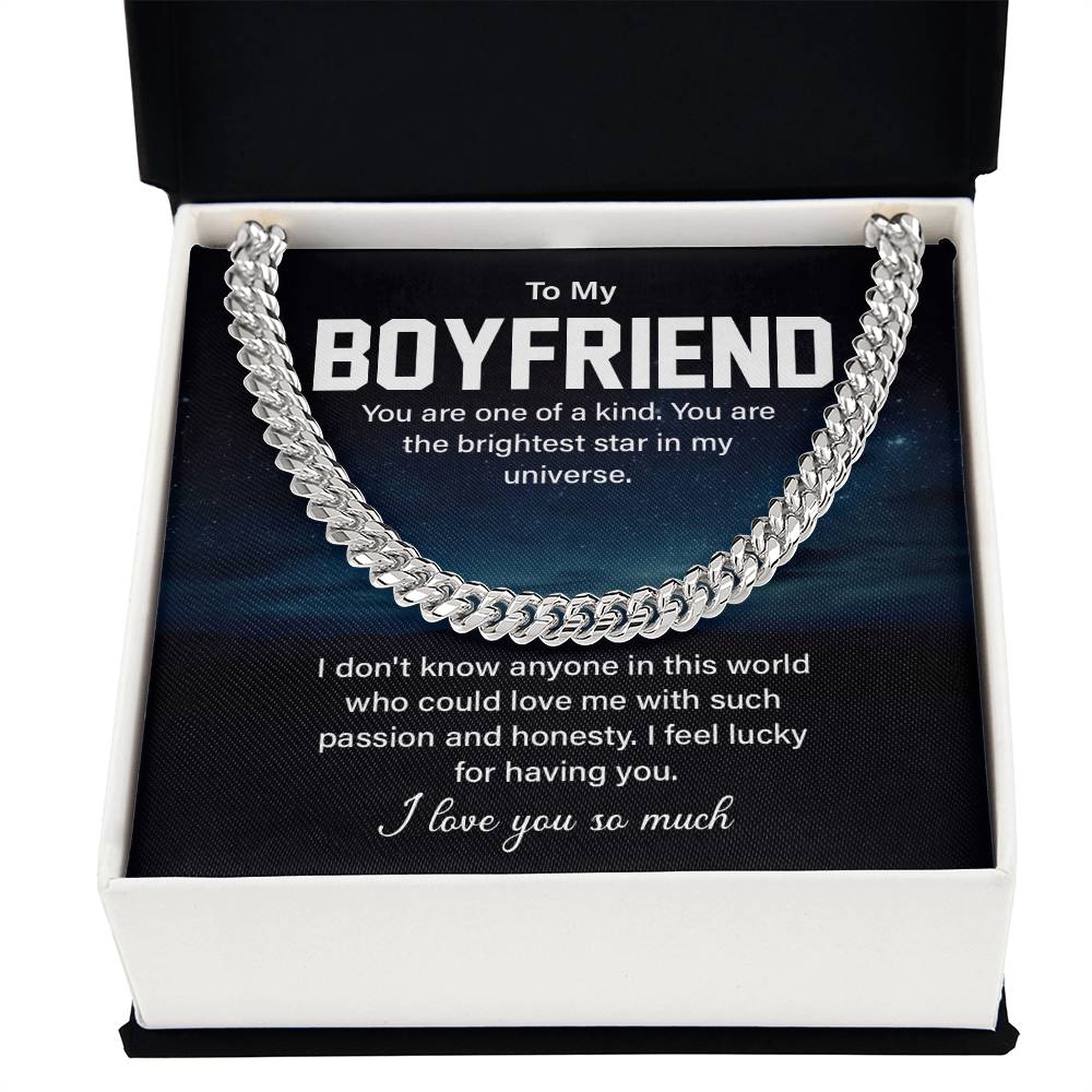 Boyfriend Gift Necklace for Him – with Message Card