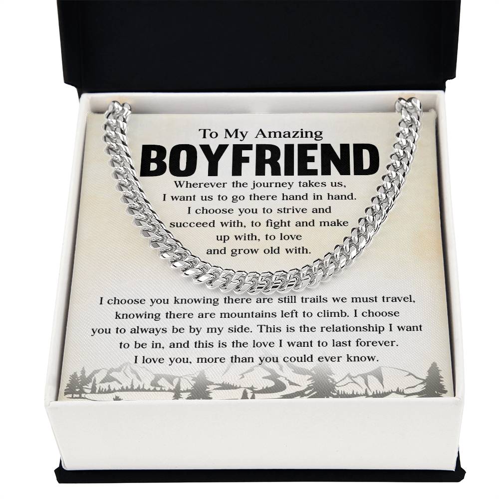 To My Amazing Boyfriend Necklace – Love and Journey Gift
