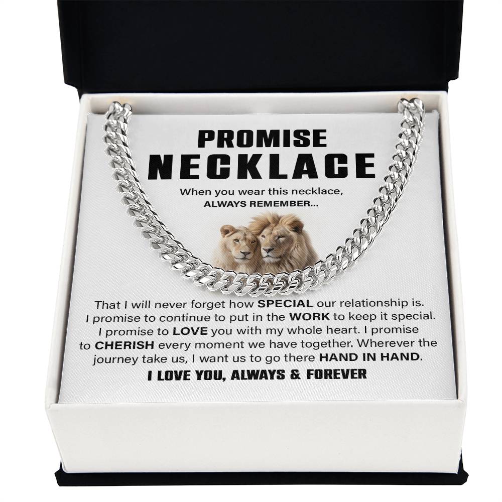 Lion Couple Promise Necklace – For Him.
