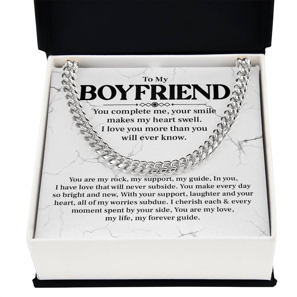 Boyfriend Cuban Chain Gift – Romantic Love Message
