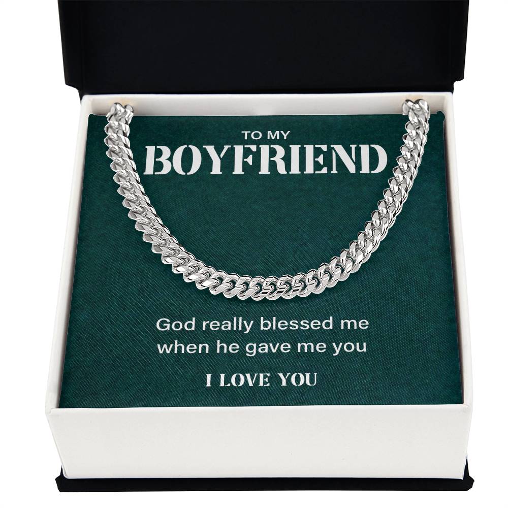 Boyfriend Gift from Girlfriend – Faith Message Chain Box