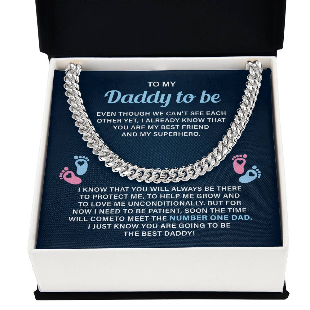 Daddy To Be Necklace Gift From Bump With Message Card