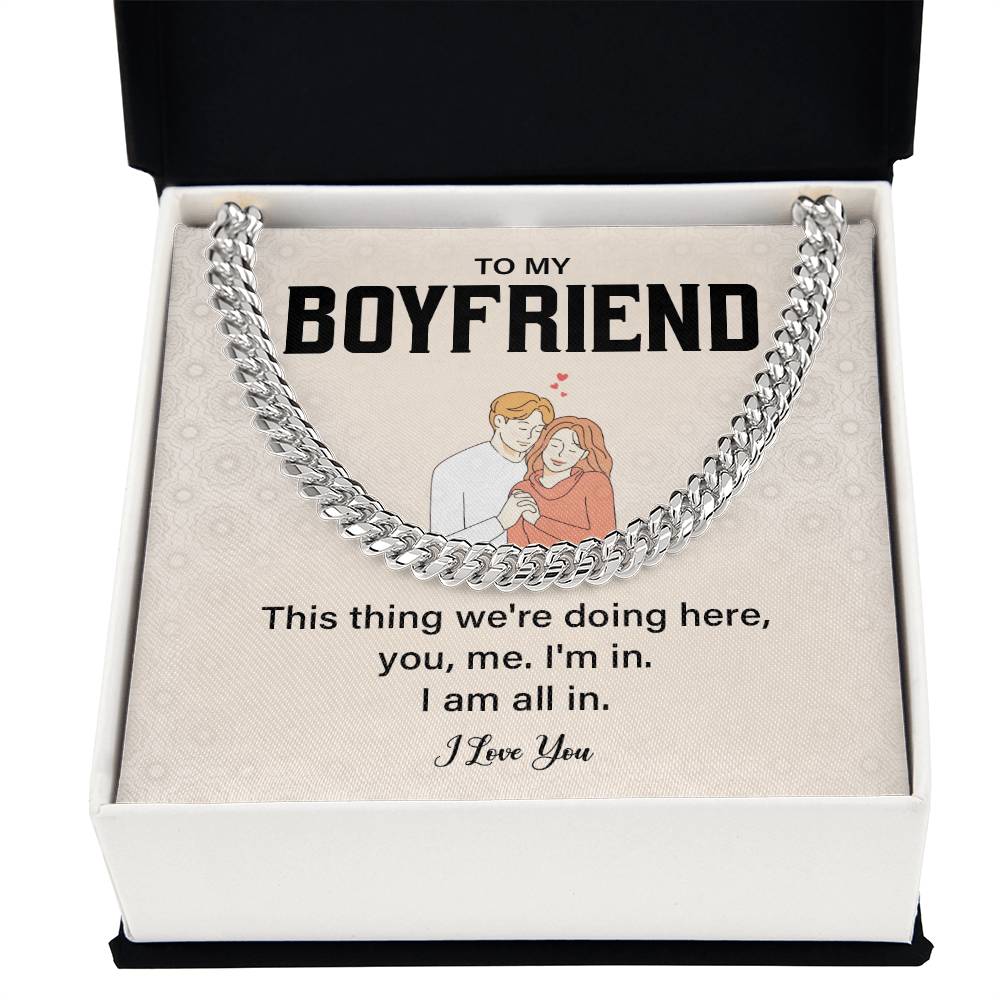 Cute Boyfriend Necklace Gift from Girlfriend – with Gift Box