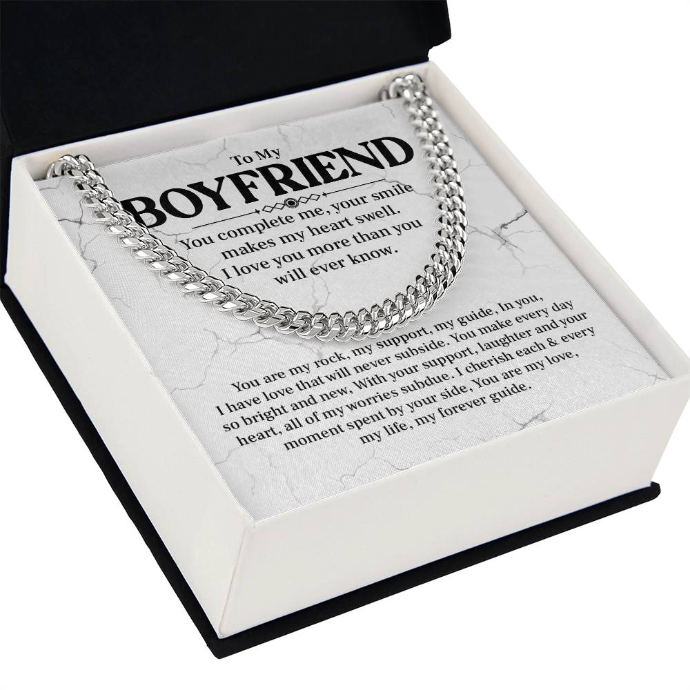 Boyfriend Cuban Chain Gift – Romantic Love Message