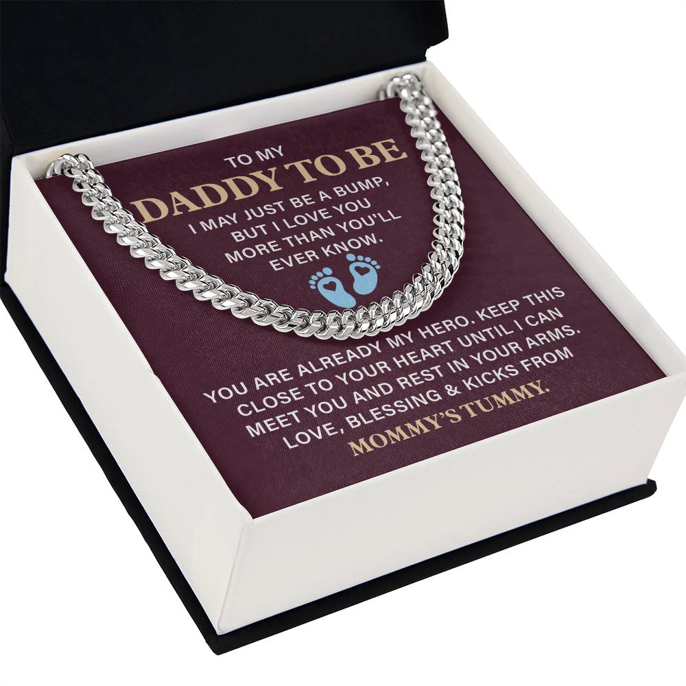 Daddy To Be Necklace Gift From Baby With Message Card