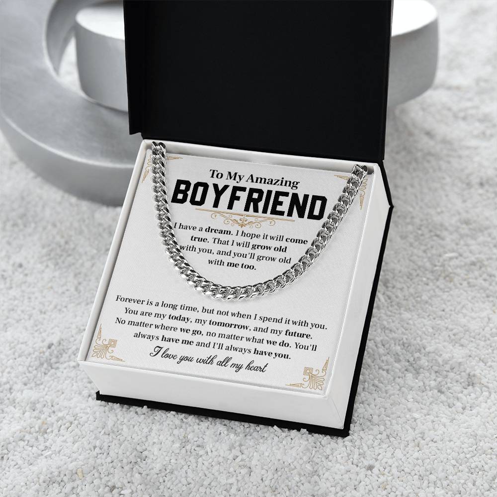 Romantic Gift for Boyfriend – Necklace & Card Set
