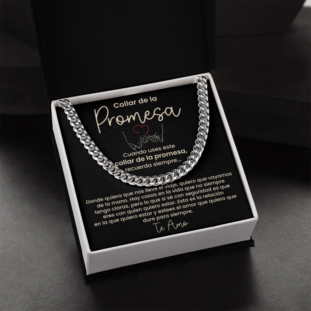 Collar de la Promesa - Regalo Romántico para Novio o Esposo, Perfecto para San Valentín, Aniversarios y Promesas de Amor Eterno