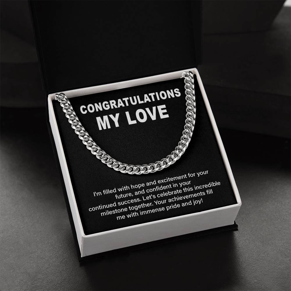 Cuban Chain Congratulations Gift for Him