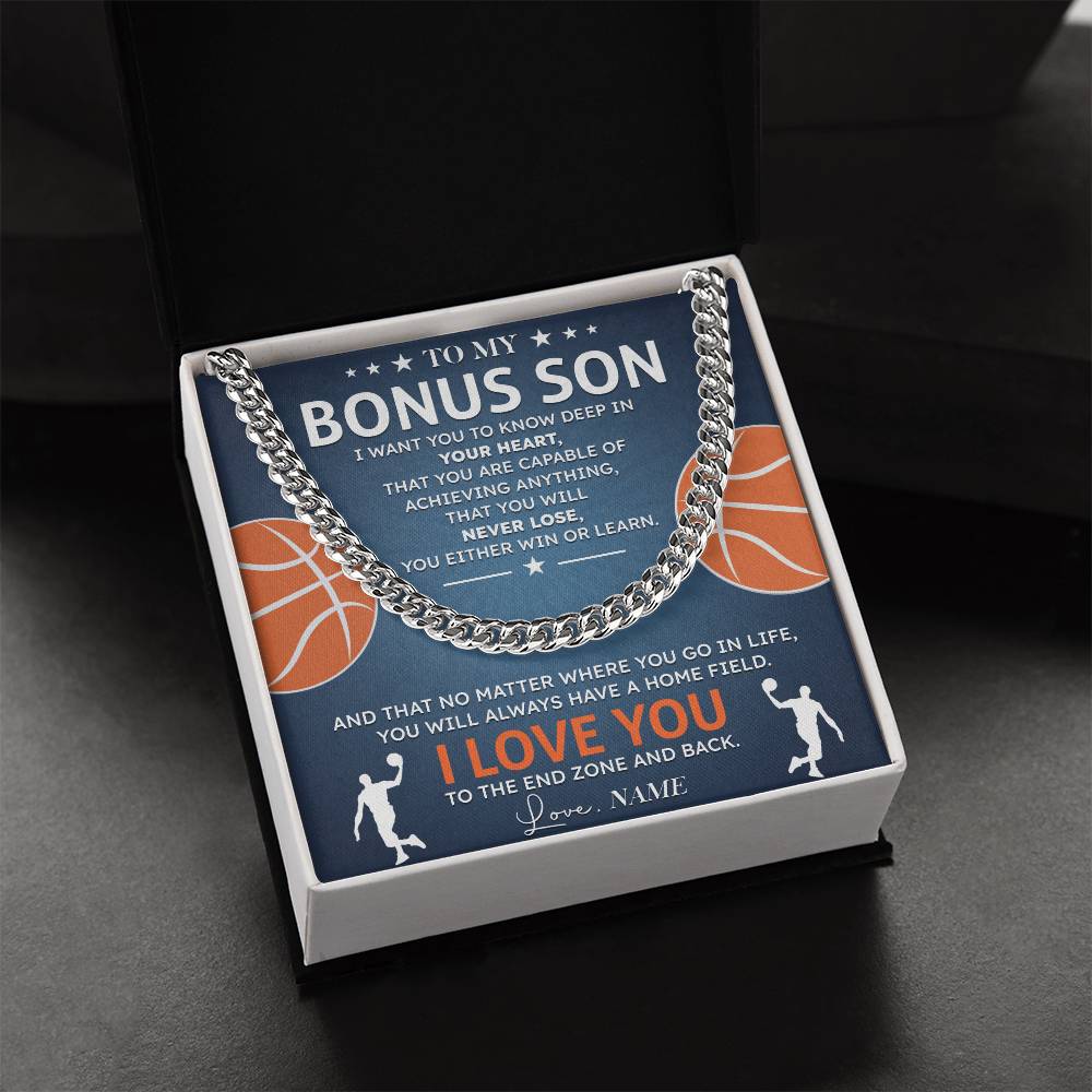 Bonus Son Basketball Necklace with Message Card