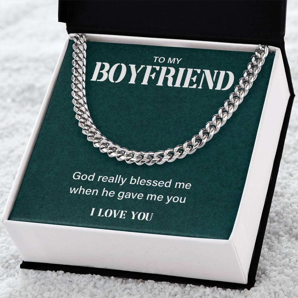 Boyfriend Gift from Girlfriend – Faith Message Chain Box
