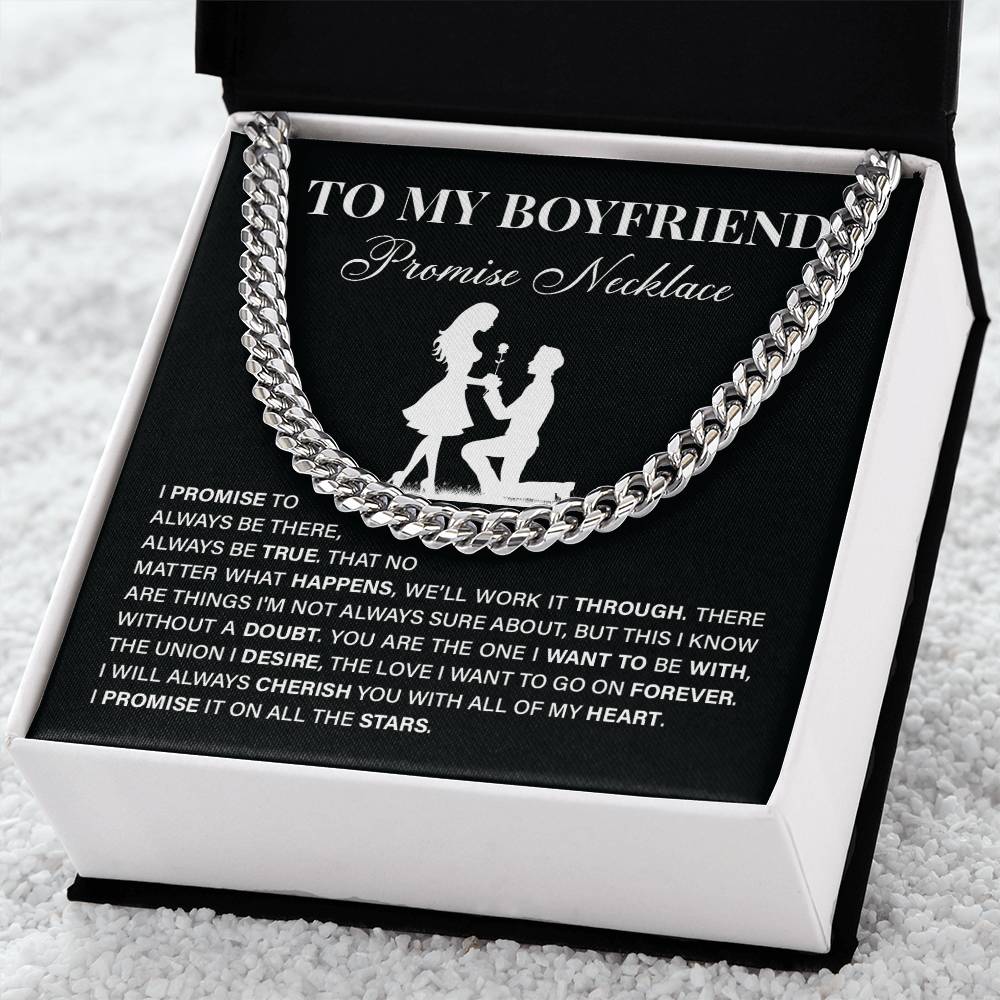 To My Boyfriend Promise Necklace Gift