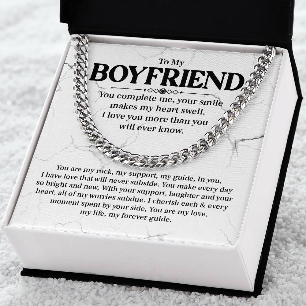 Boyfriend Cuban Chain Gift – Romantic Love Message