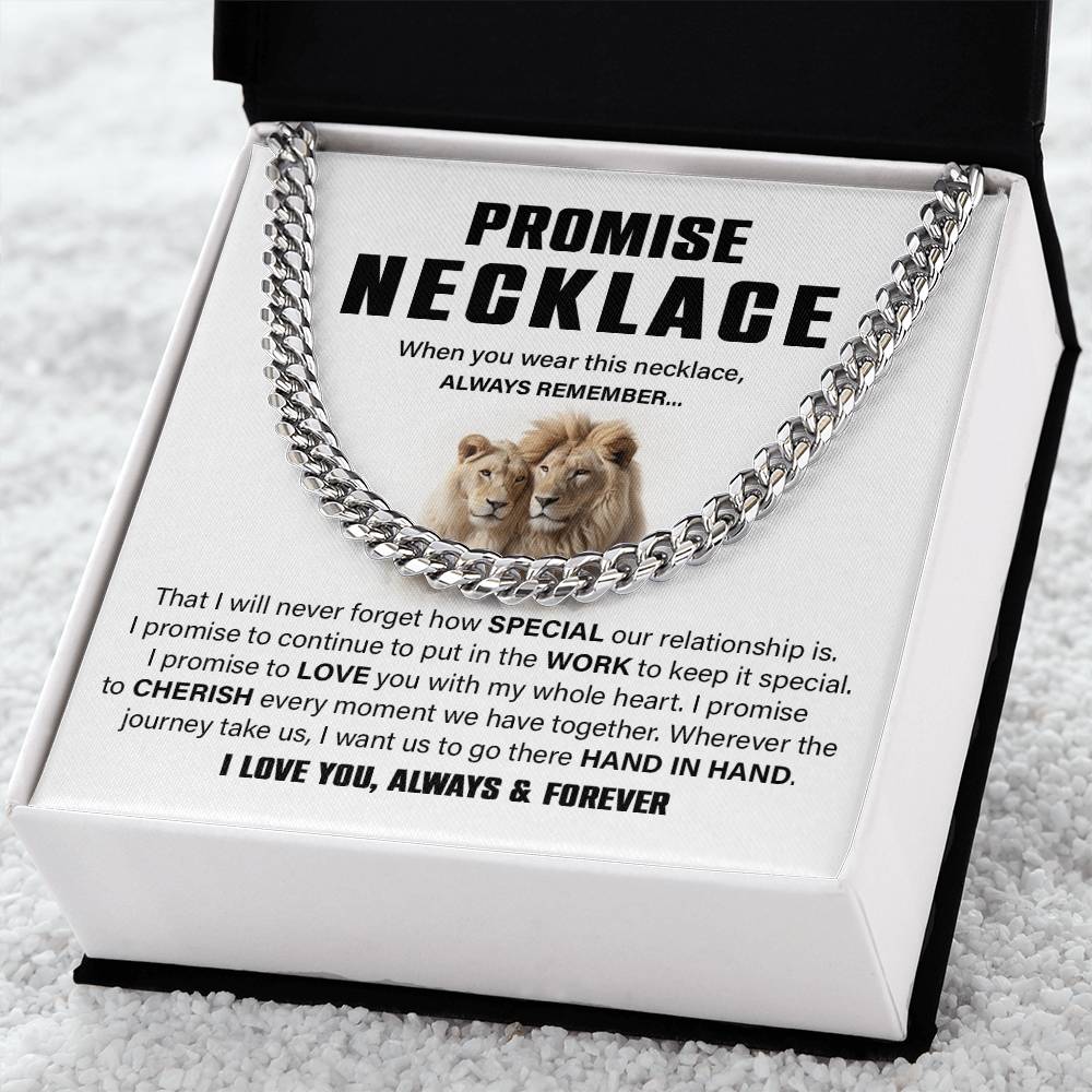 Lion Couple Promise Necklace – For Him.