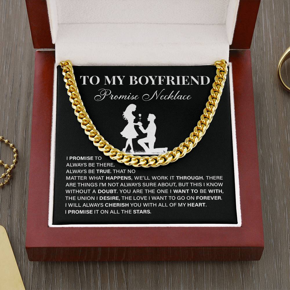 To My Boyfriend Promise Necklace Gift