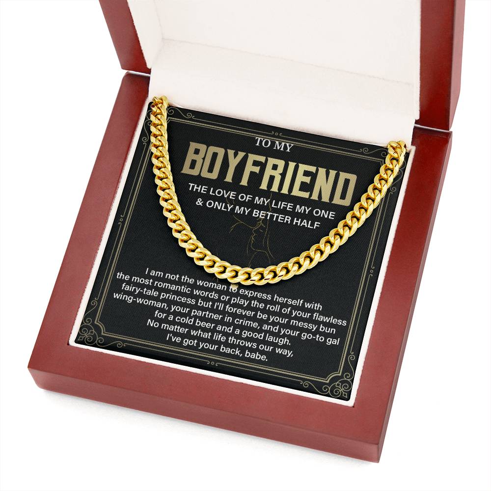 Boyfriend Cuban Chain Necklace – Funny Love Gift Box