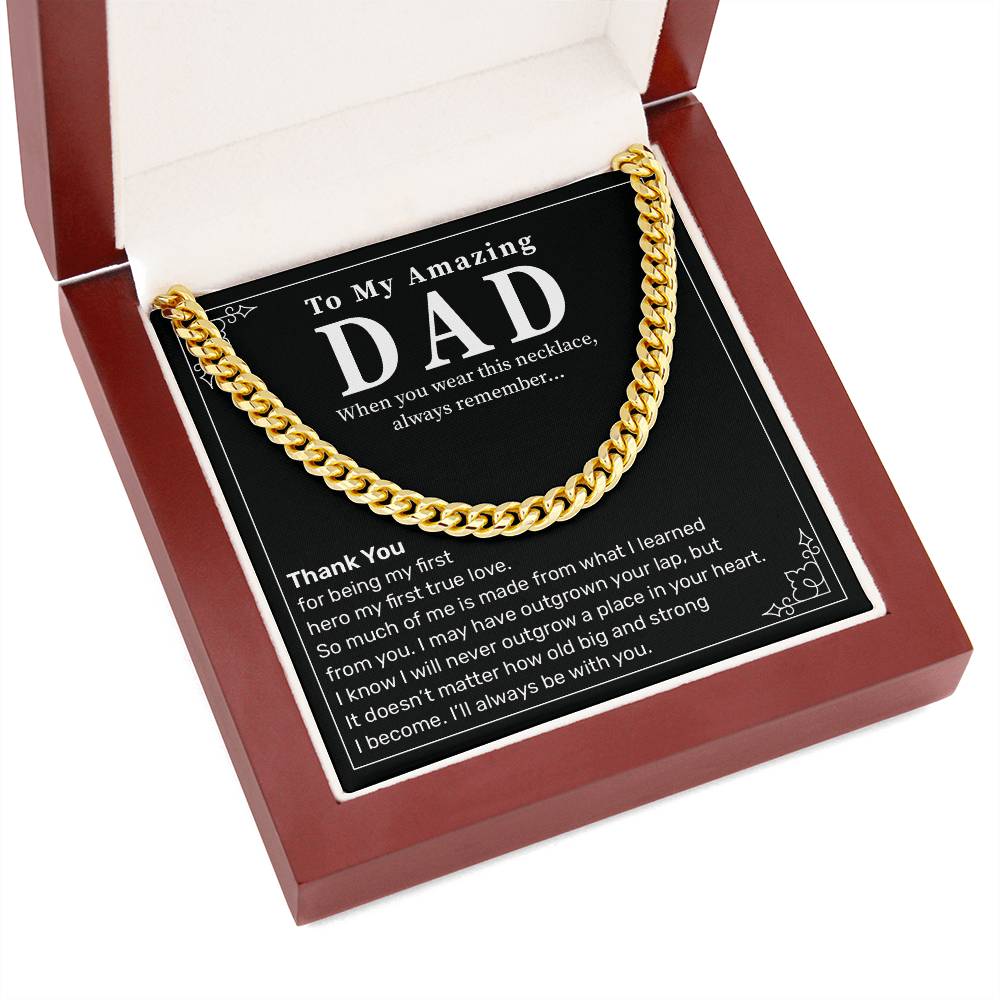 Dad Necklace Gift from Daughter with Emotional Message