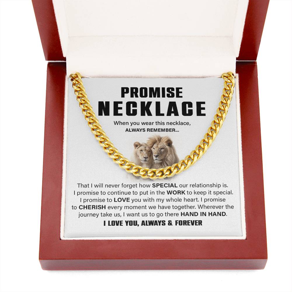 Lion Couple Promise Necklace – For Him.
